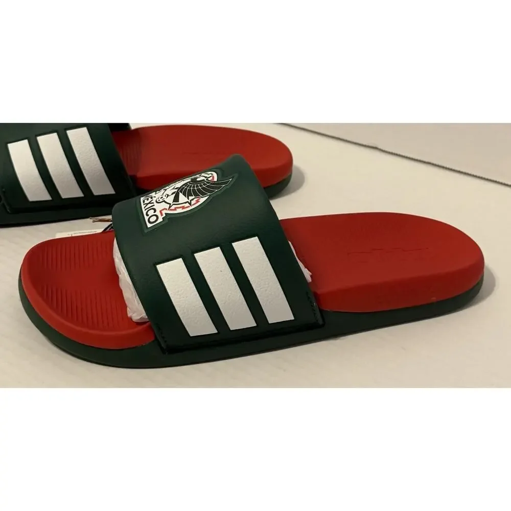 Adidas Adilette Comfort 2.0 Mexico Slide Sandals Size 6 M 7 W Futbol NEW